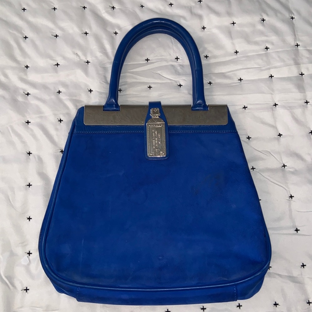 Henri Bendel blue suede purse